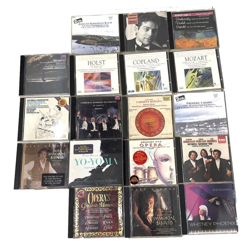 Classical Music and Opera Cds Mozart Copland Yo-Yoma Pavarotti Lot of 18
